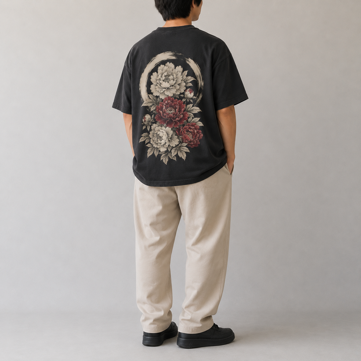 Twin Current Japanese twin koi T-shirt product view