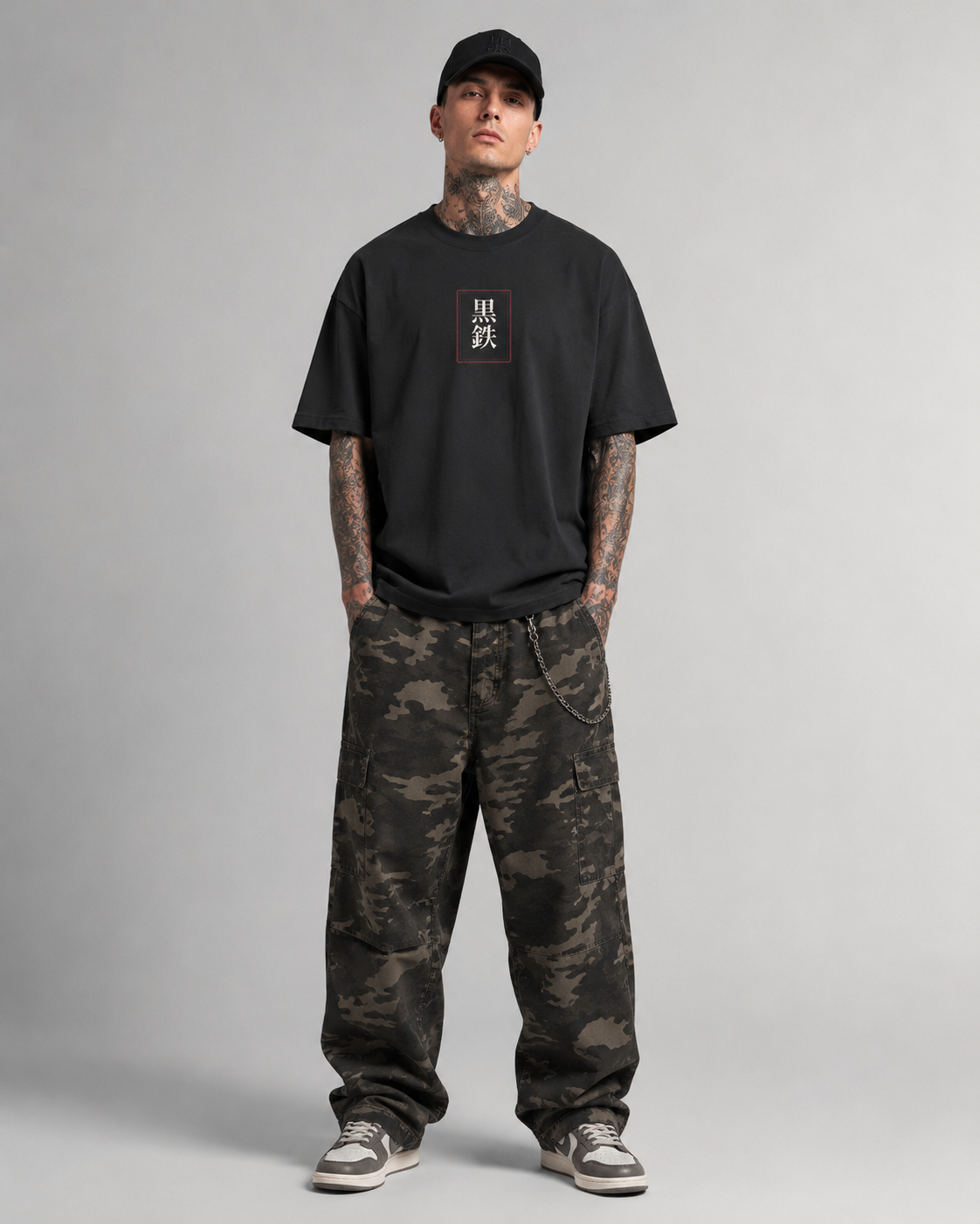 Distant Summit Japanese mountain oversized T-shirt by KUROGANE