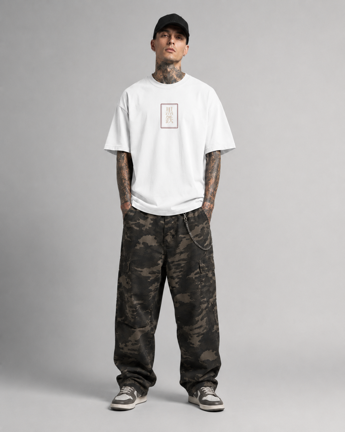 Distant Summit Japanese mountain oversized T-shirt by KUROGANE