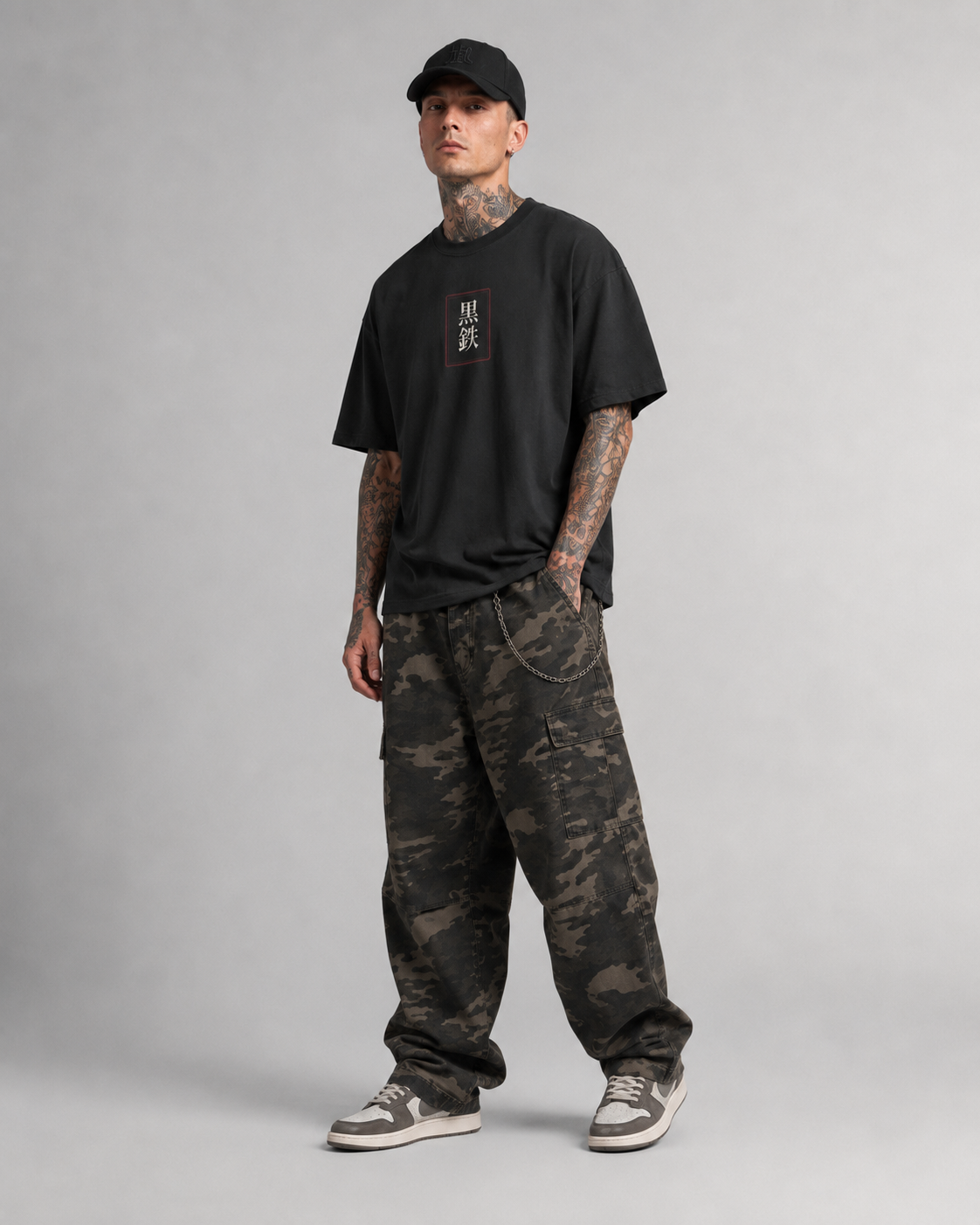 Distant Summit Japanese mountain oversized T-shirt by KUROGANE