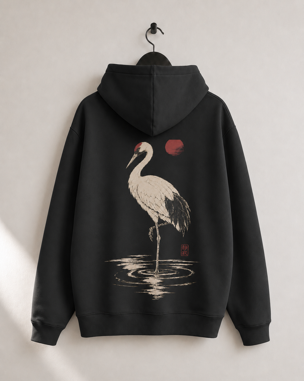 Red Moon Crane Hoodie