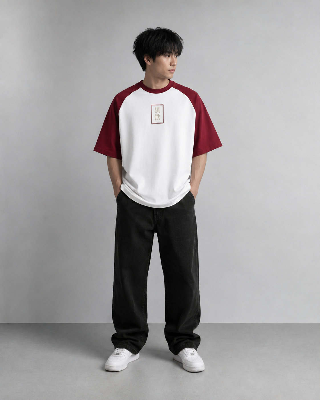 Kitsune Veil — Japanese Fox Raglan T-Shirt