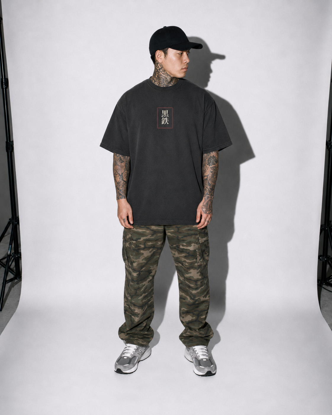 Ashborn Flight Japanese phoenix oversized T-shirt by KUROGANE