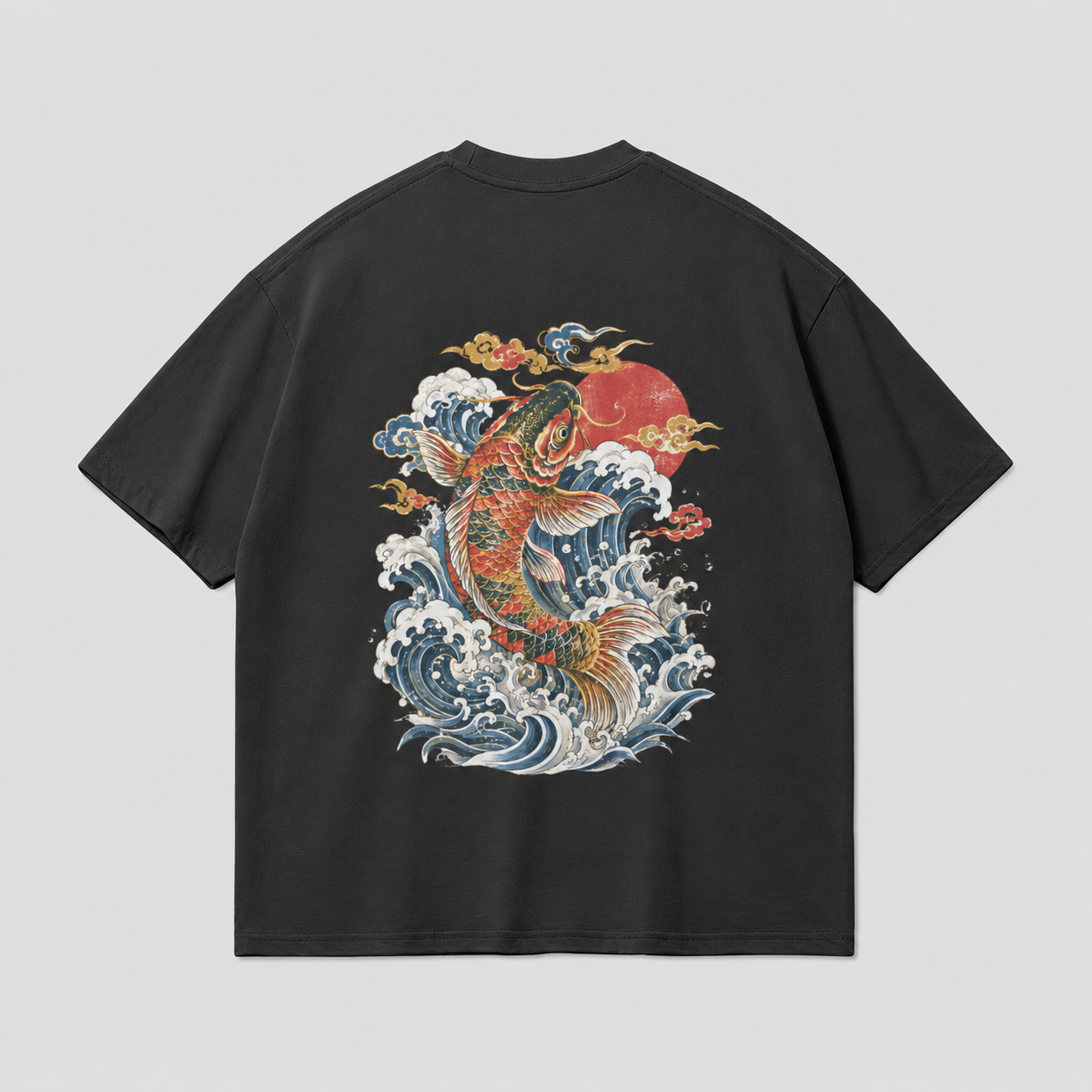 Against the Current Japanese koi oversized T-shirt by KUROGANE