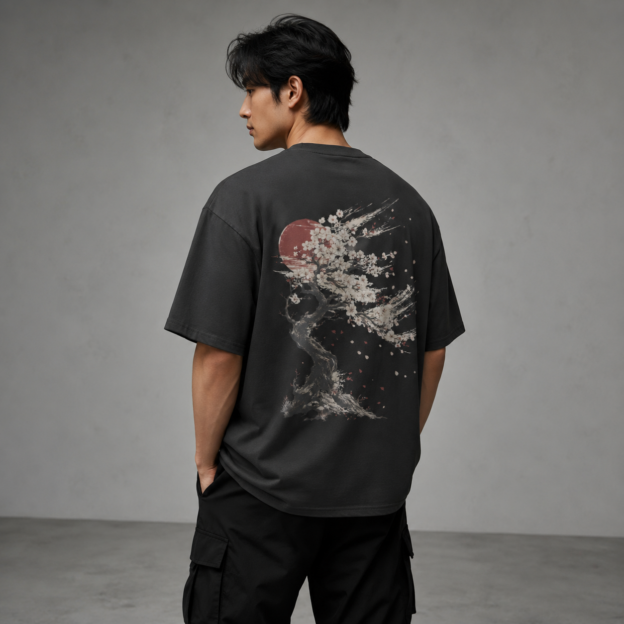 Silent Sakura — Japanese Blossom Graphic T-Shirt