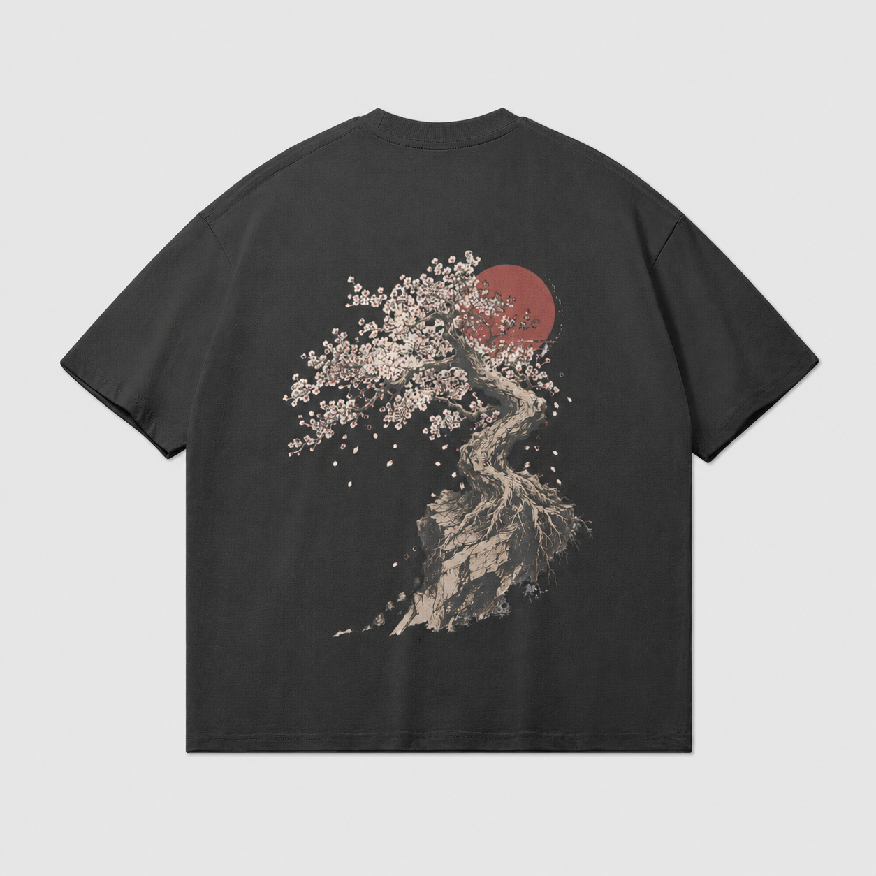 Sakura Blood Moon — Japanese Blossom Graphic T-Shirt