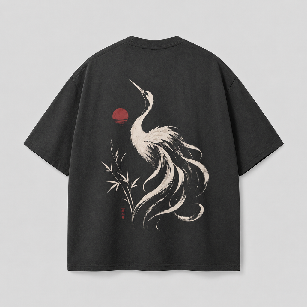 Rising Crane — Japanese Crane Graphic T-Shirt