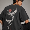 Twin Crane Moon — Japanese Crane Graphic T-Shirt