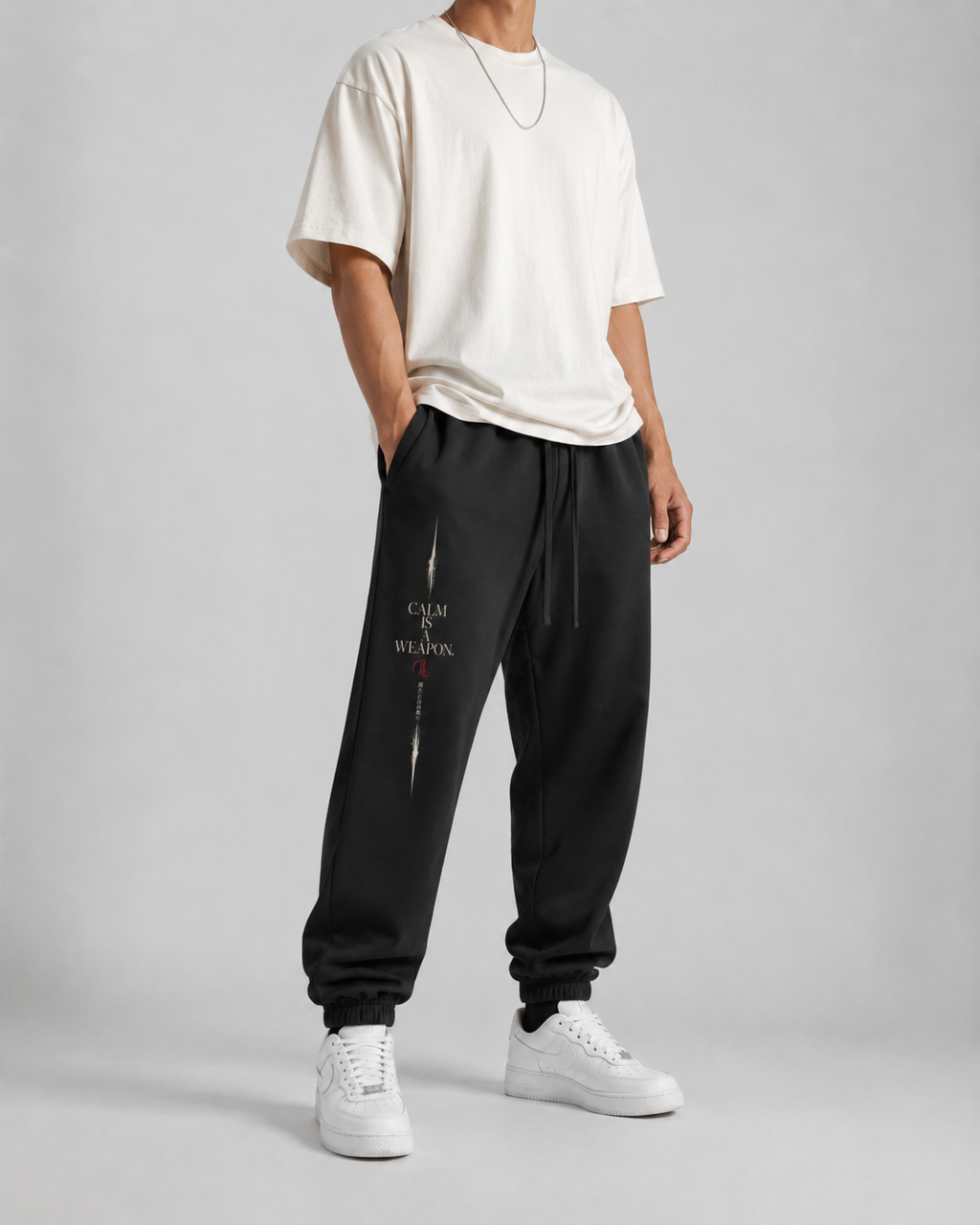 Calm Is A Weapon — Japanese Graphic Sweatpants