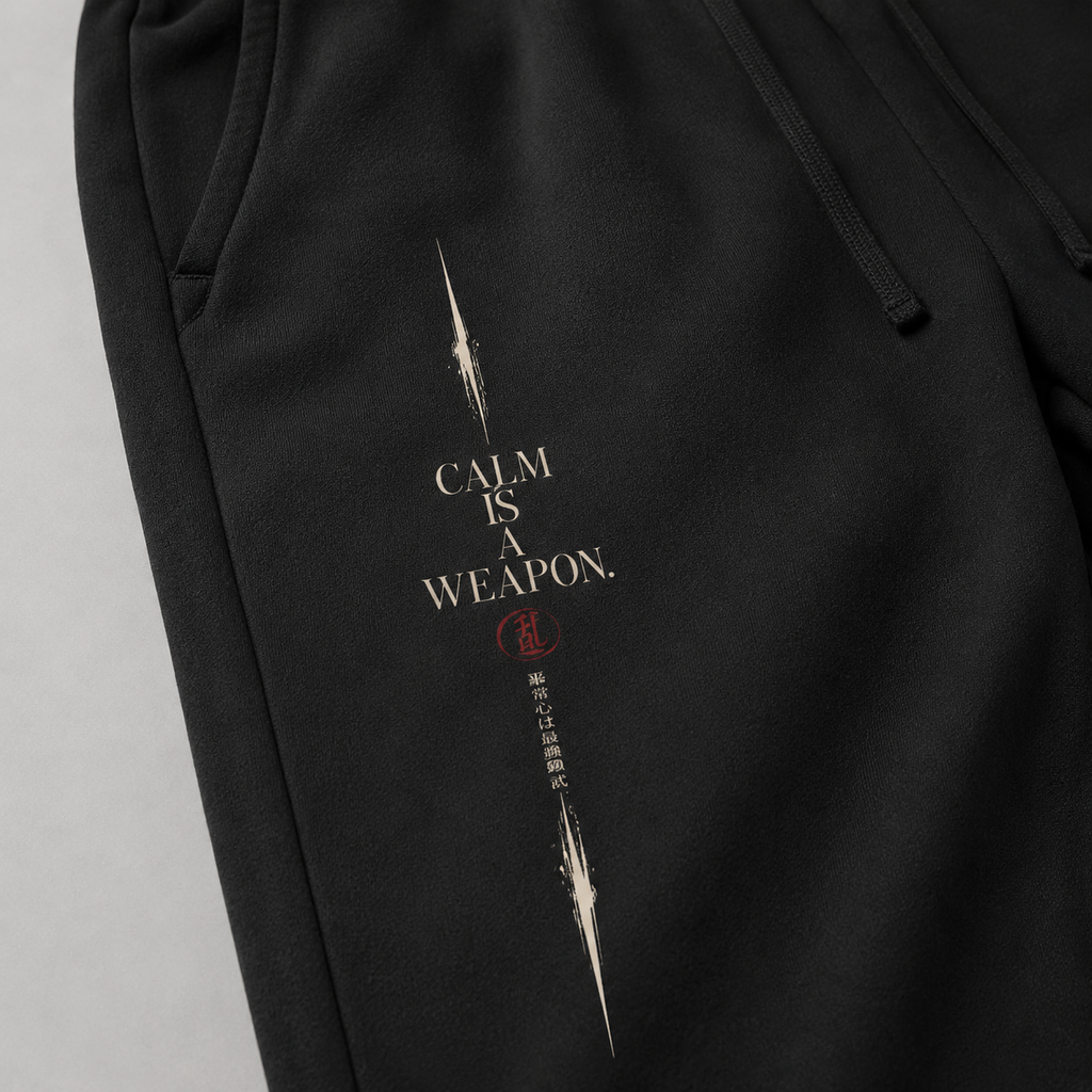 Calm Is A Weapon — Japanese Graphic Sweatpants