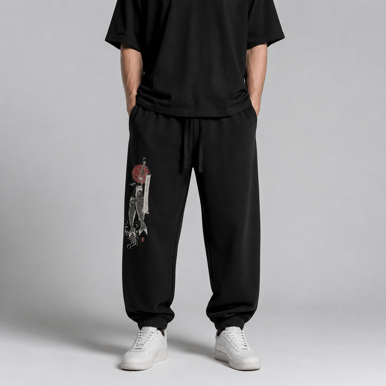 Still Waters black sweatpants streetwear styling