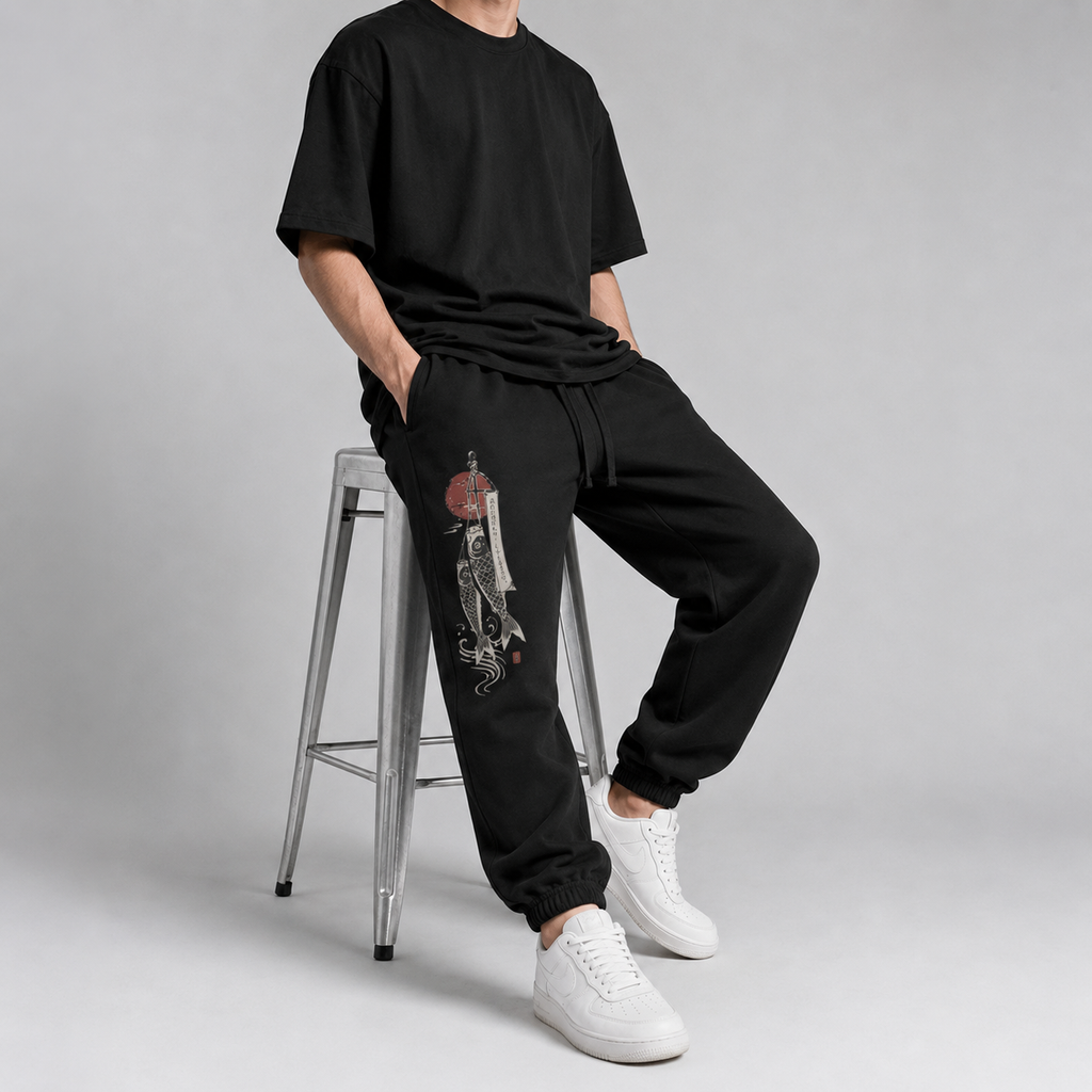 Still Waters — Japanese Fishing Graphic Sweatpants