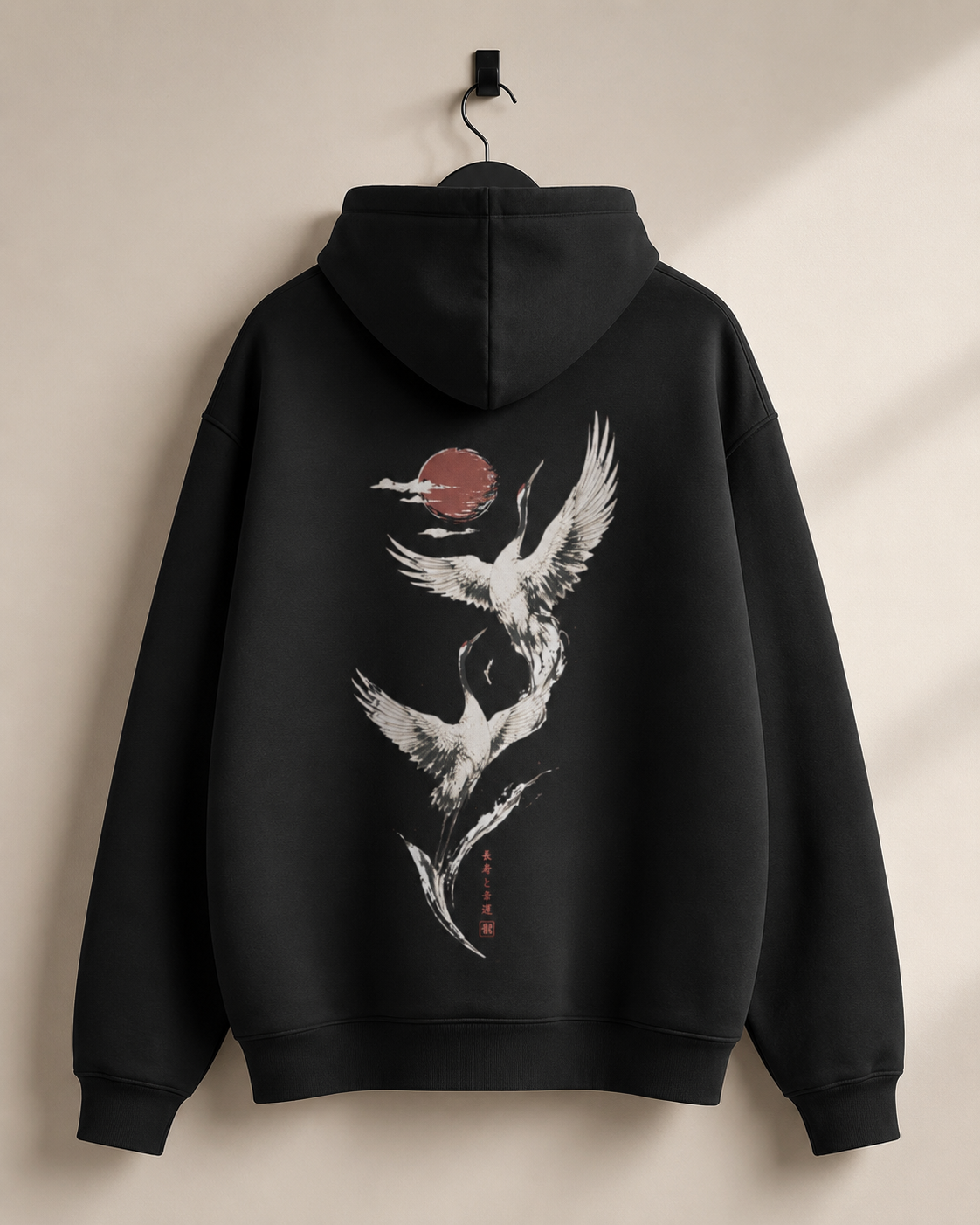 Twin Crane Japanese hoodie product view
