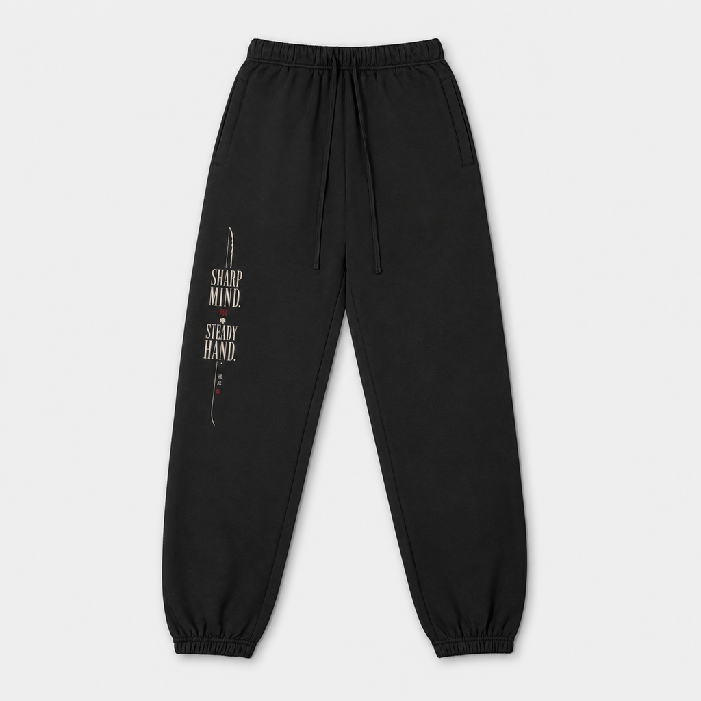 Sharp Mind, Steady Hand — Japanese Graphic Sweatpants