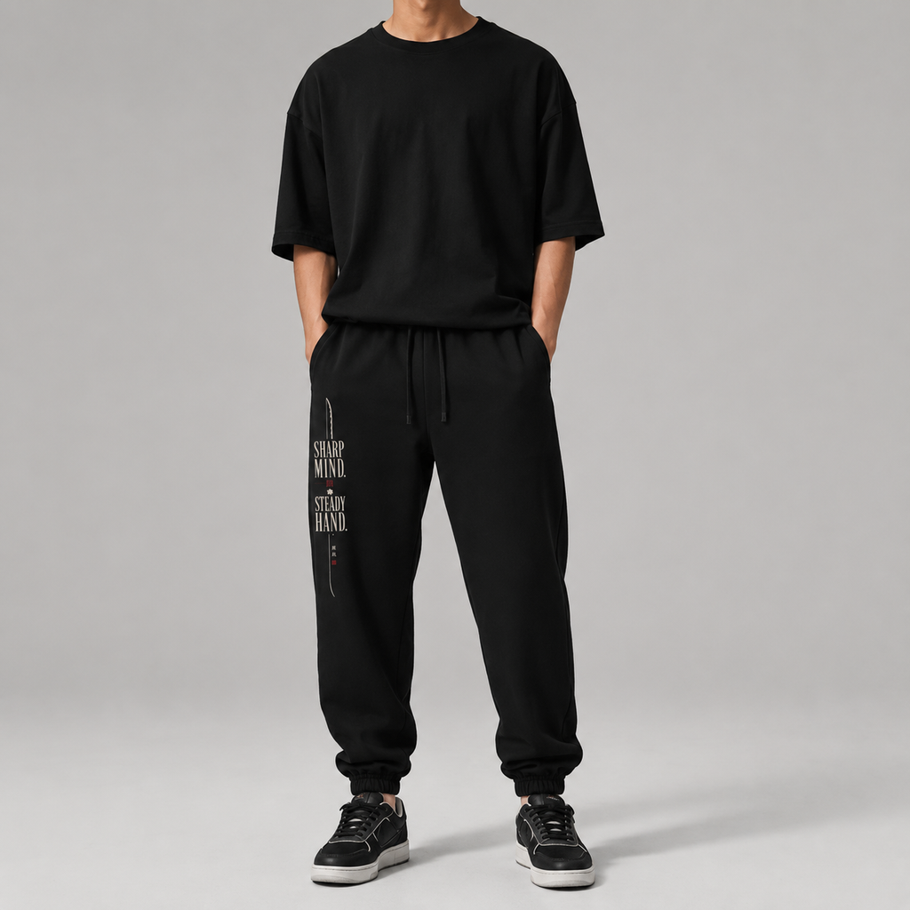 Sharp Mind, Steady Hand — Japanese Graphic Sweatpants