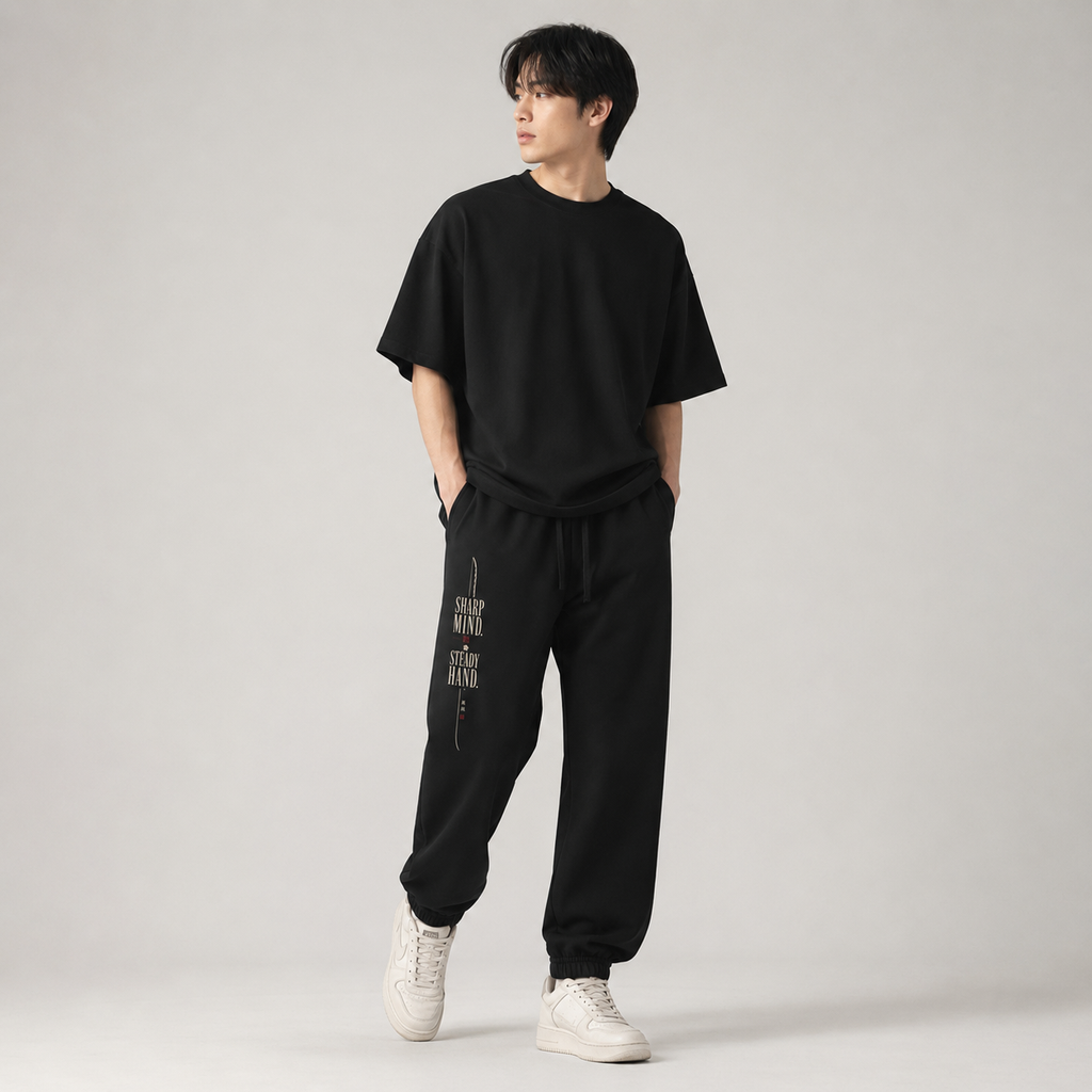 Sharp Mind, Steady Hand — Japanese Graphic Sweatpants