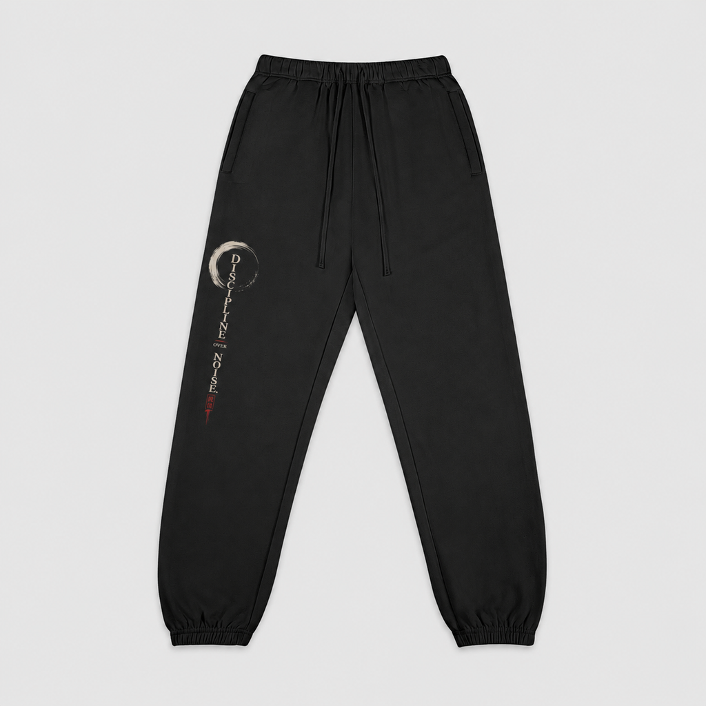 Discipline Over Noise — Japanese Graphic Sweatpants