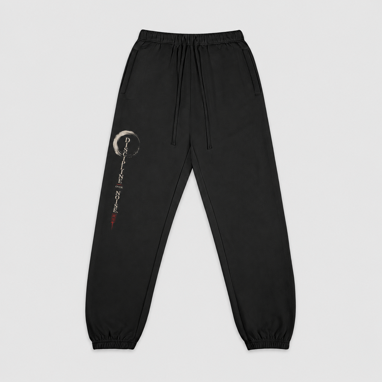 Discipline Over Noise — Japanese Graphic Sweatpants