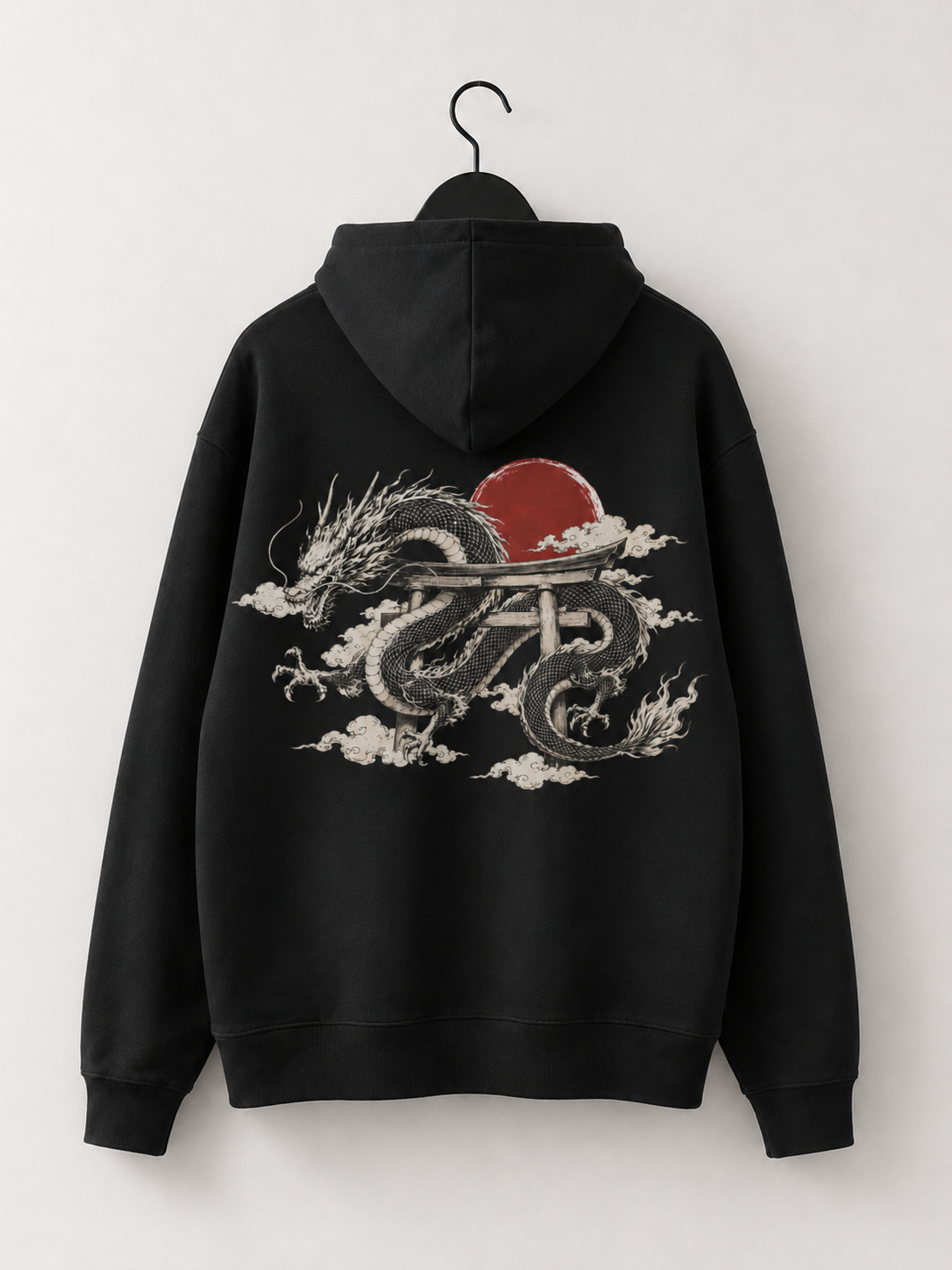 Blood Moon Ryu Japanese dragon hoodie product view