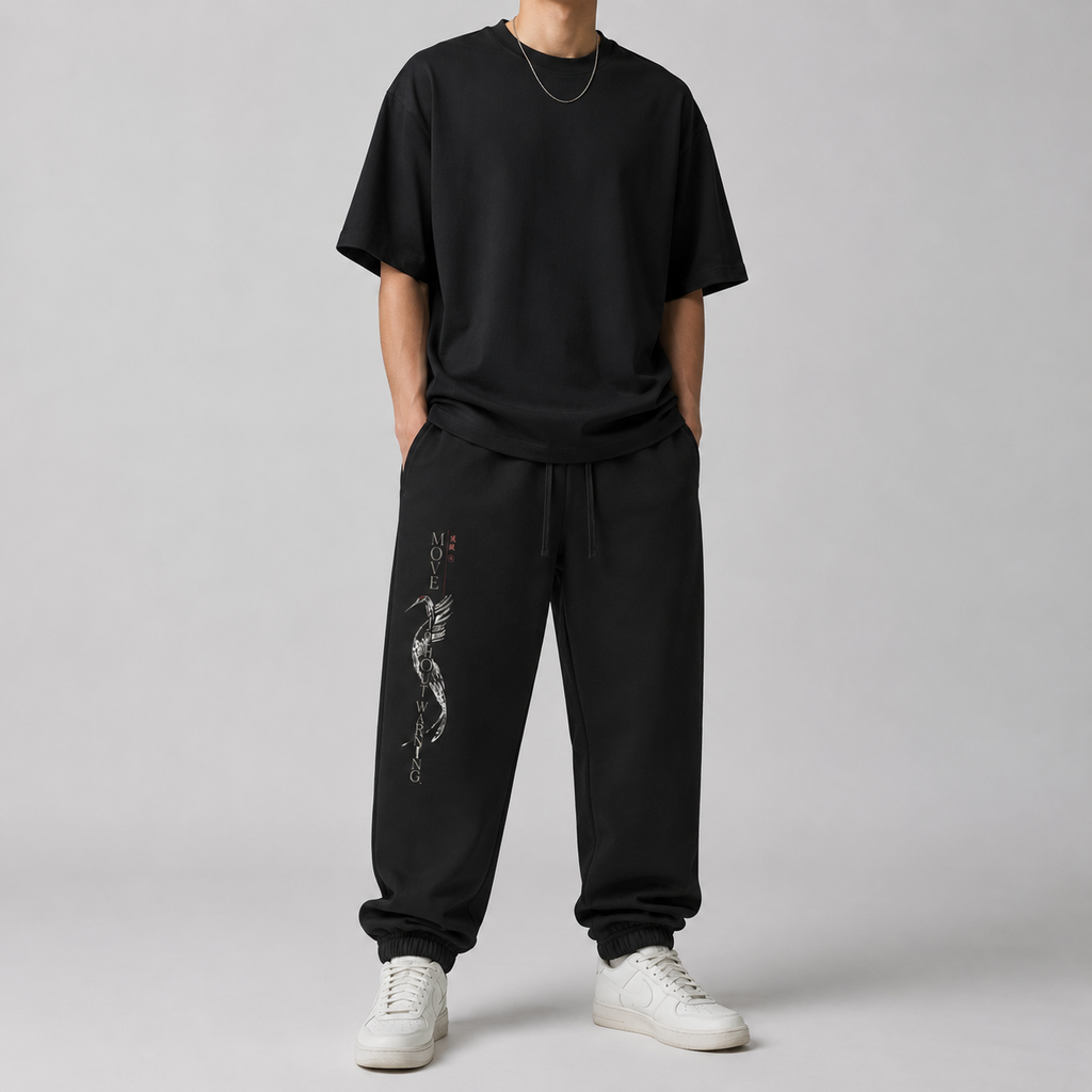 Built In Stillness — Japanese Graphic Sweatpants