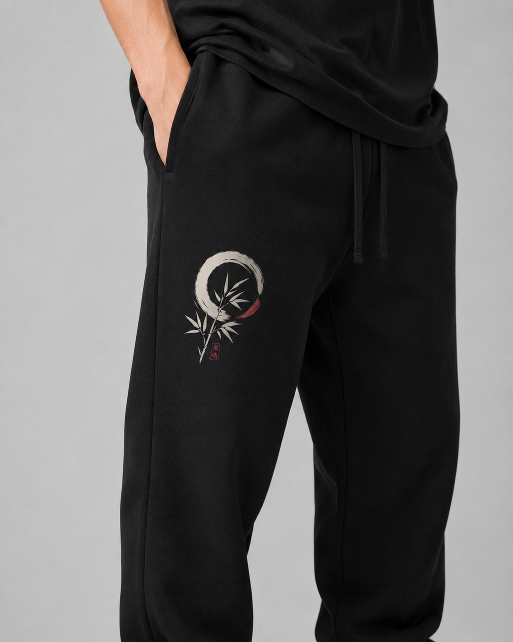 Moon Bloom — Japanese Floral Graphic Sweatpants