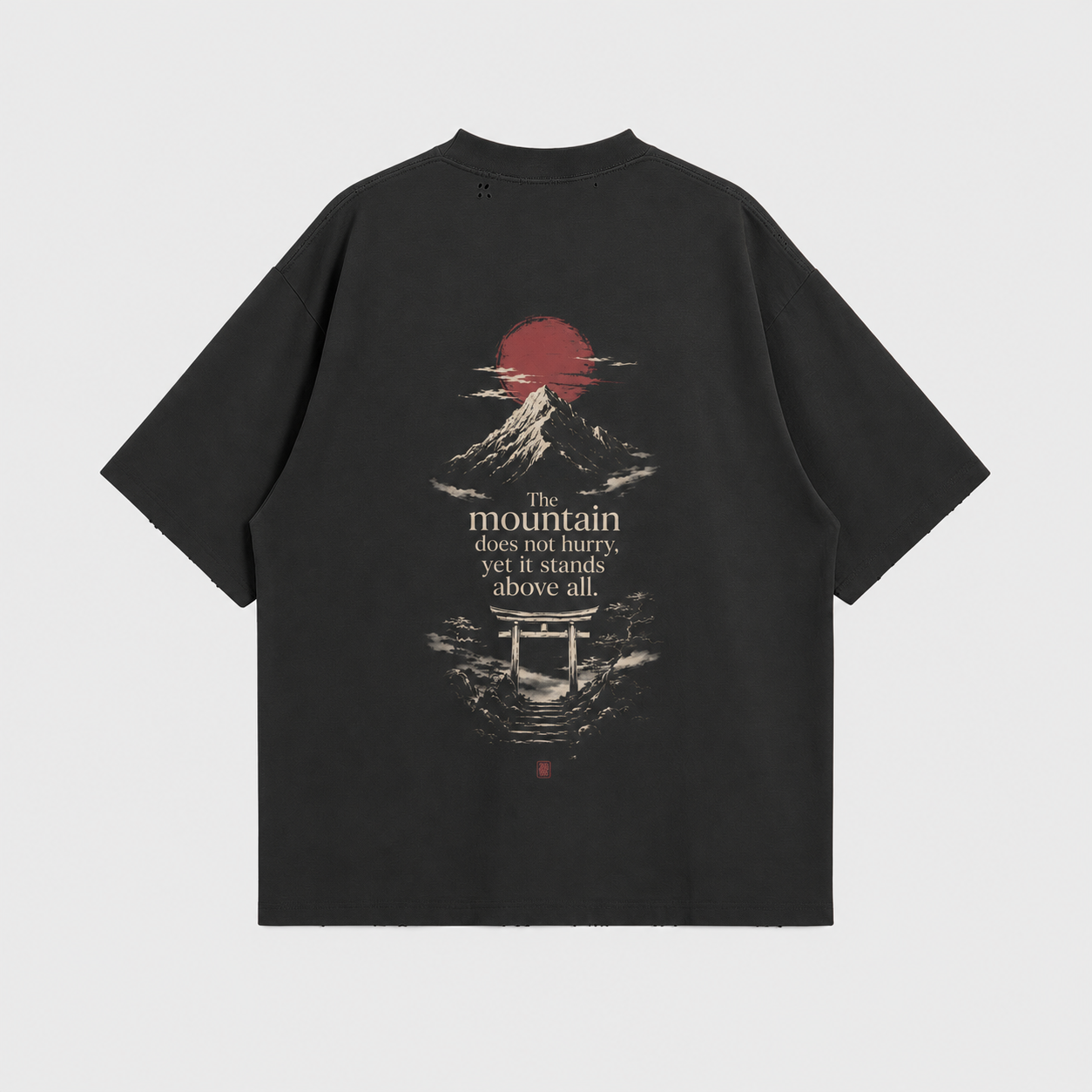 KUROGANE Above All oversized Japanese mountain streetwear T-shirt product view