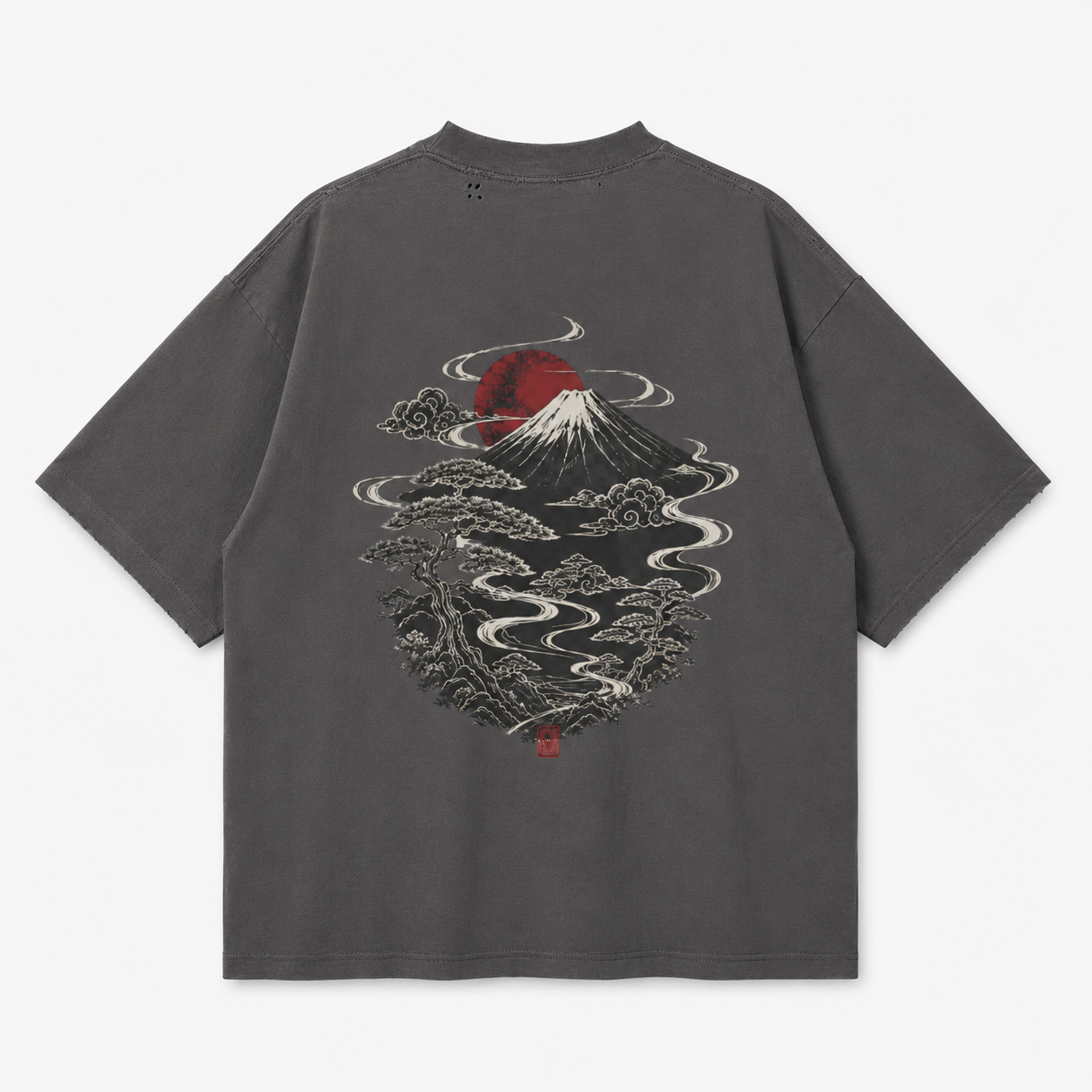 KUROGANE Fuji Riverveil oversized Japanese streetwear T-shirt product view