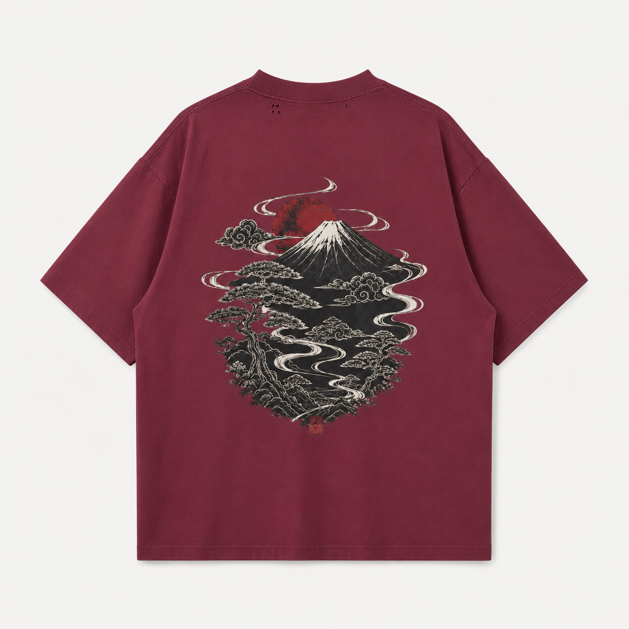 KUROGANE Fuji Riverveil heavyweight oversized Japanese tee garment view