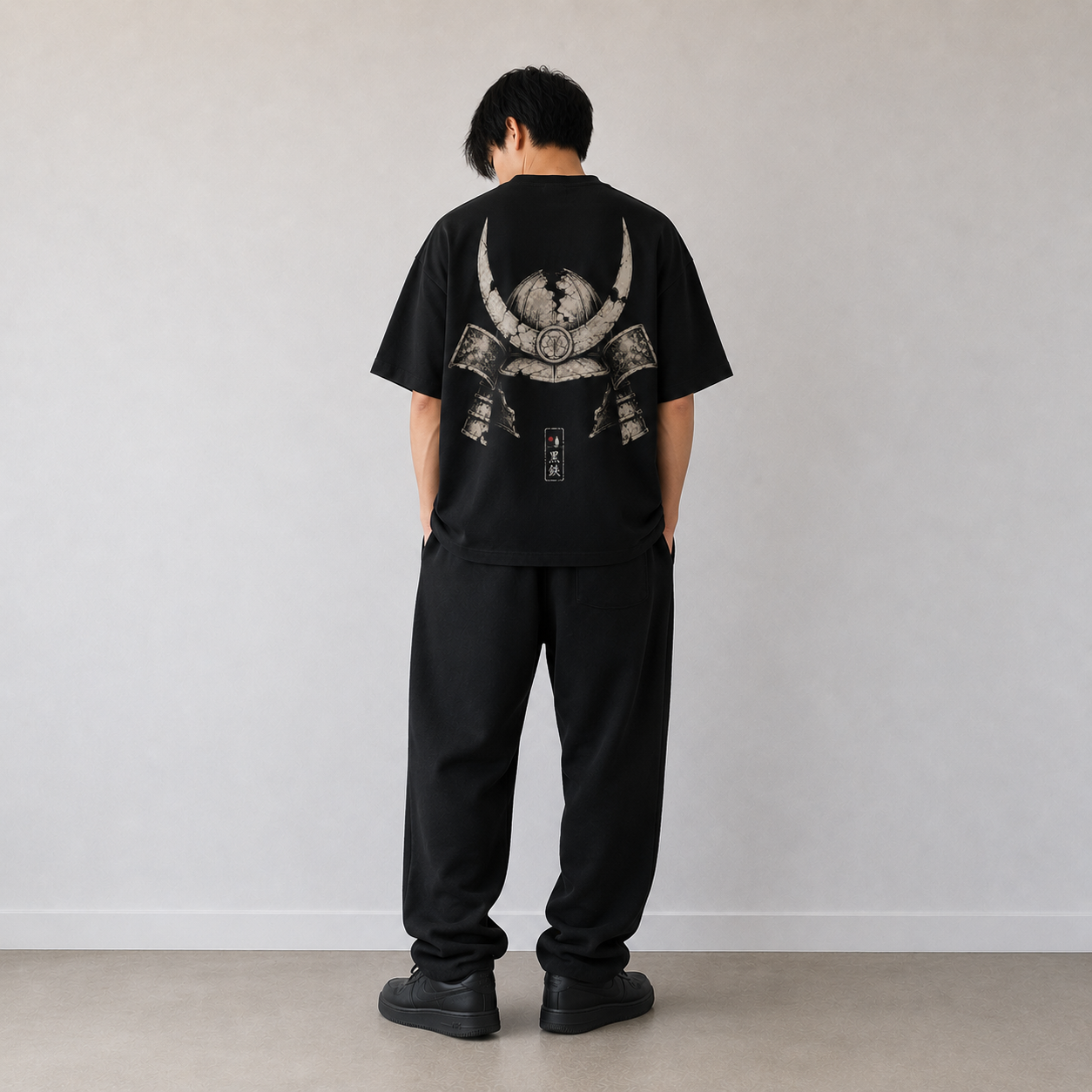HELMET Ruin KUROGANE t-shirt styled in dark streetwear setting