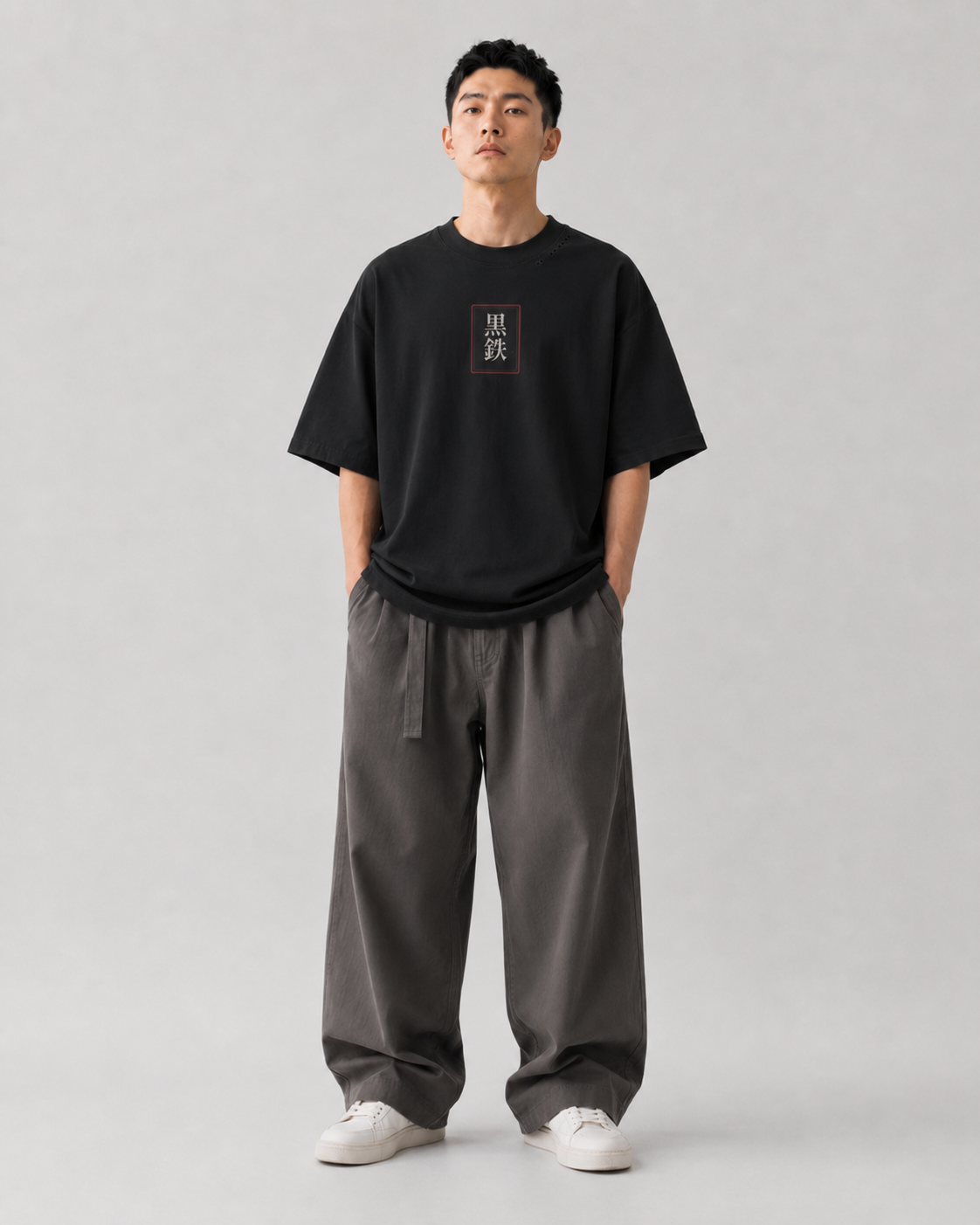KUROGANE Koi Ascendant heavyweight oversized Japanese koi tee model view