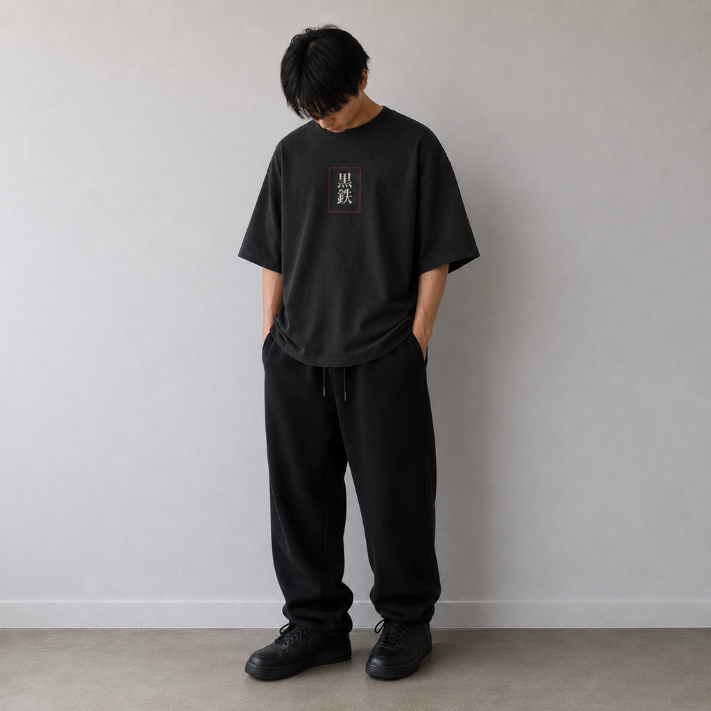 MASTERLESS Gate black t-shirt back view by KUROGANE