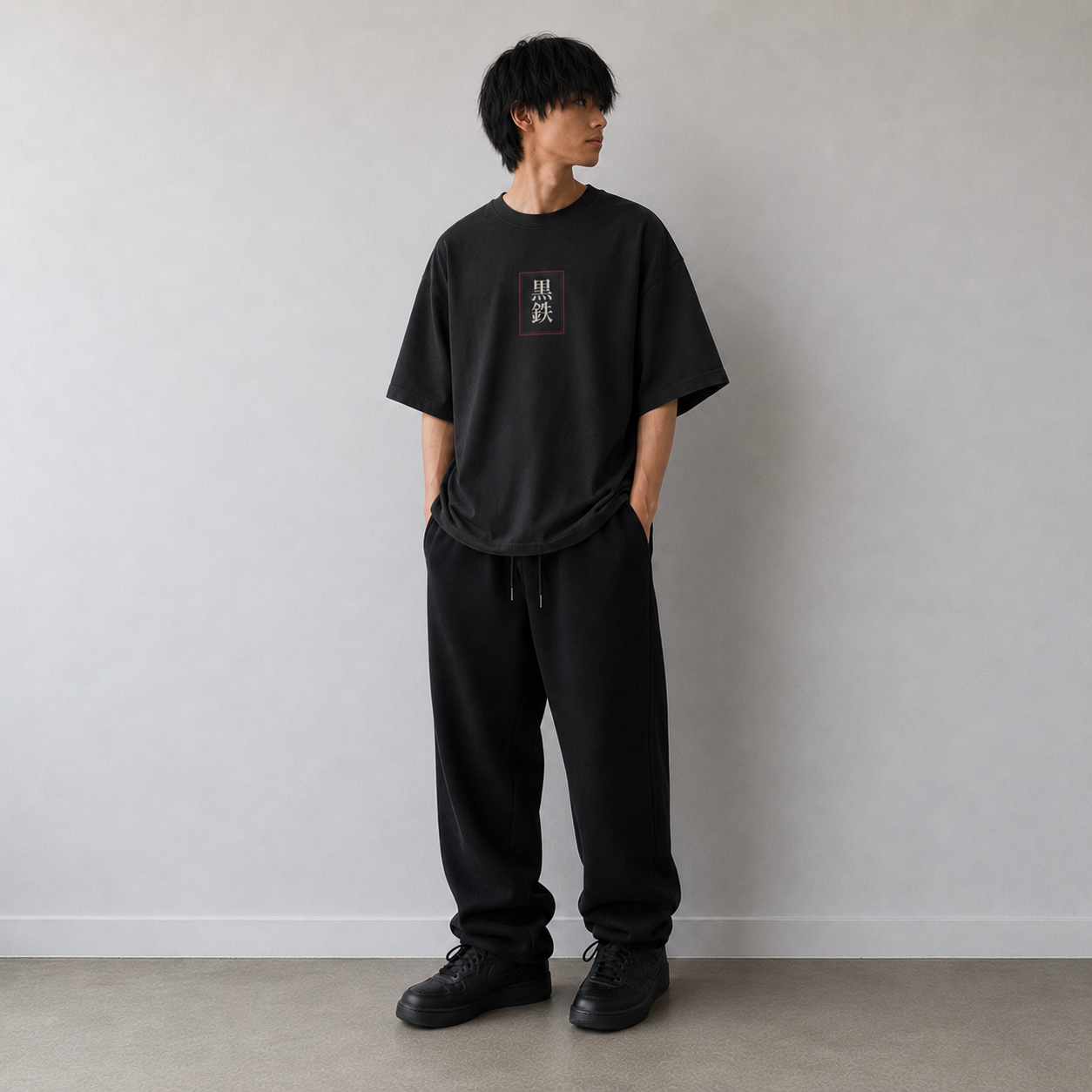 MASTERLESS Gate black graphic tee lifestyle image by KUROGANE