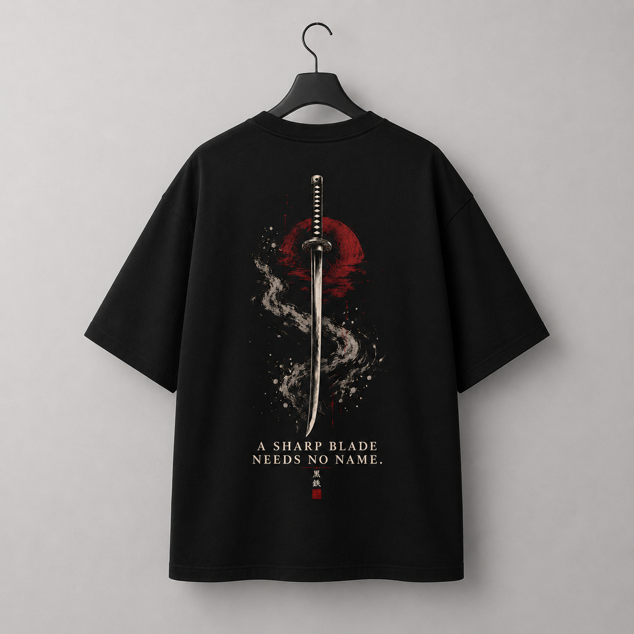 NO NAME Blade black Japanese streetwear t-shirt by KUROGANE