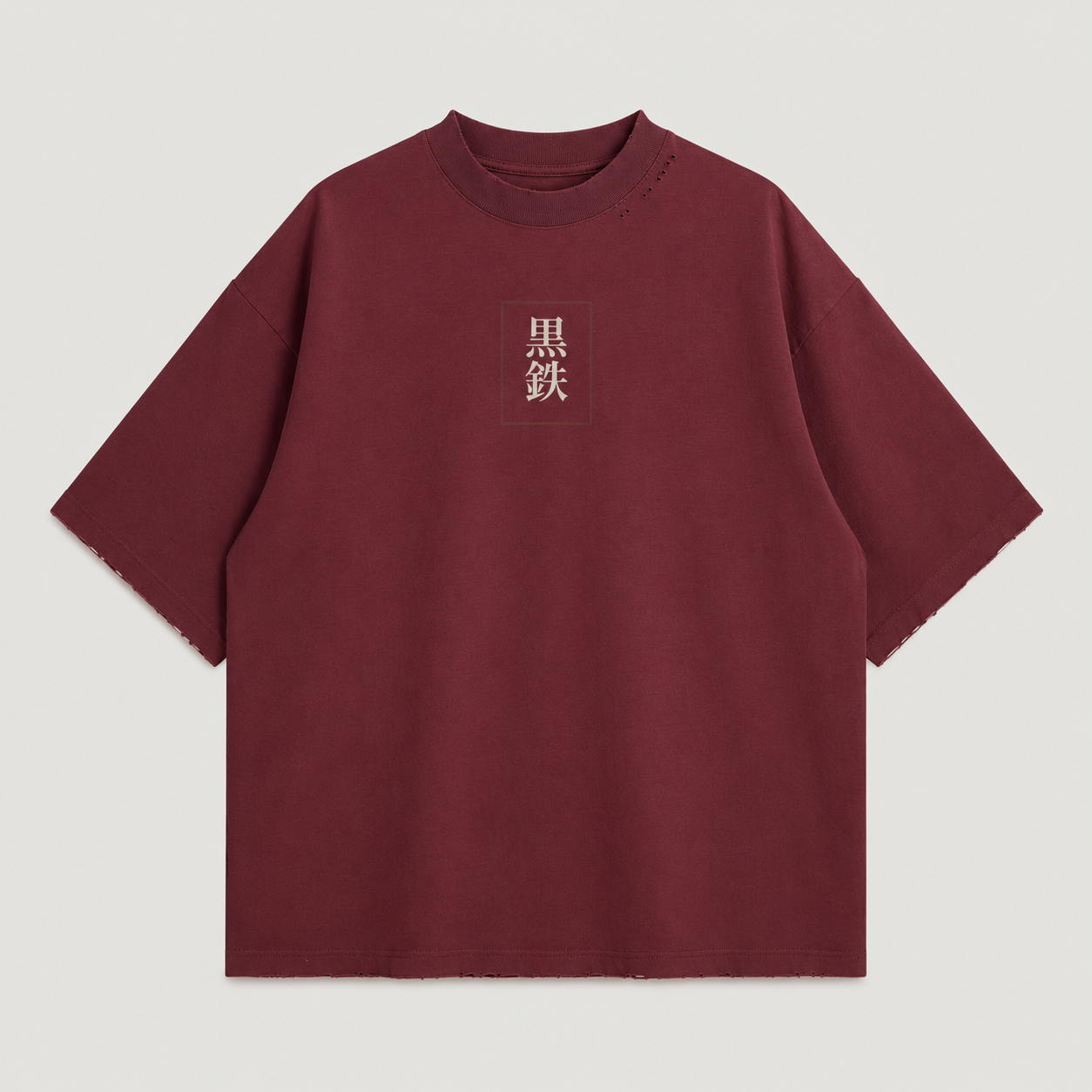 KUROGANE Shattered Oni heavyweight oversized Japanese tee garment view