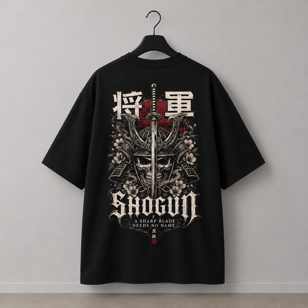 SHOGUN Blade black Japanese streetwear t-shirt by KUROGANE