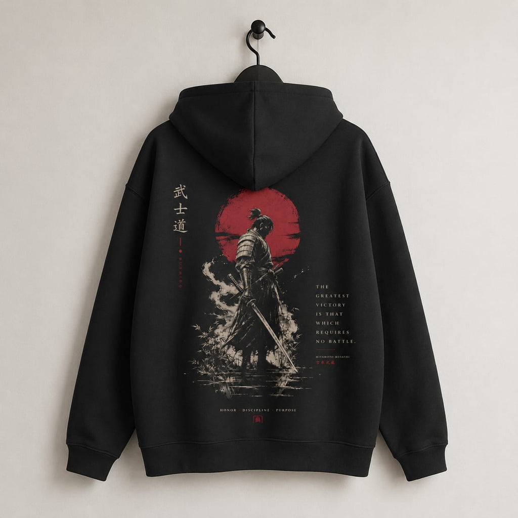 VICTORIOUS black Japanese streetwear hoodie by KUROGANE