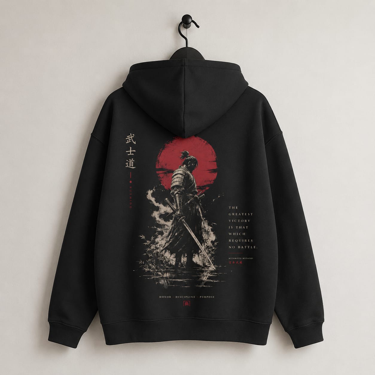 VICTORIOUS black Japanese streetwear hoodie by KUROGANE