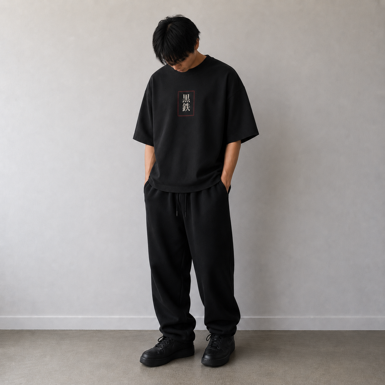 VICTORIOUS black t-shirt back view by KUROGANE