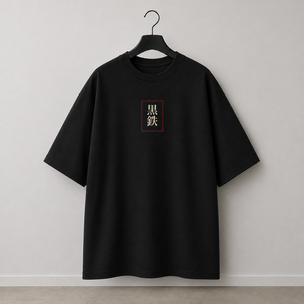 VICTORIOUS t-shirt back print with dark Japanese streetwear artwork