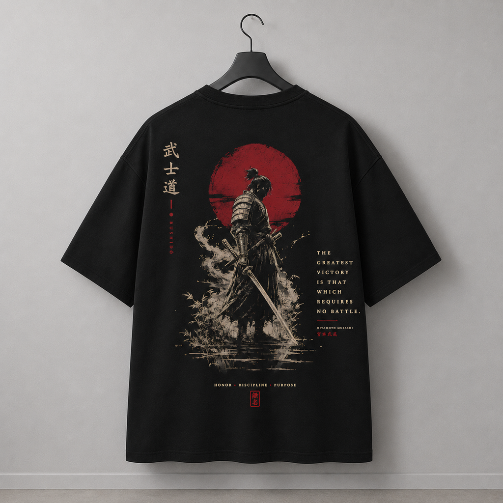 KUROGANE size guide for VICTORIOUS t-shirt